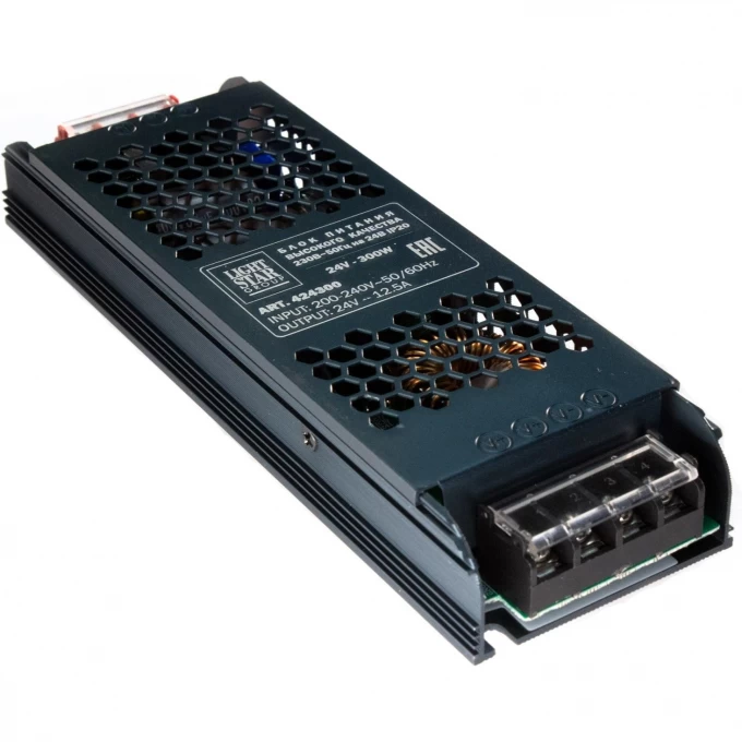Блок питания LIGHTSTAR 24V для светодиодной ленты 300W 424300 Блок питания LIGHTSTAR 24V для светодиодной ленты 300W 424300