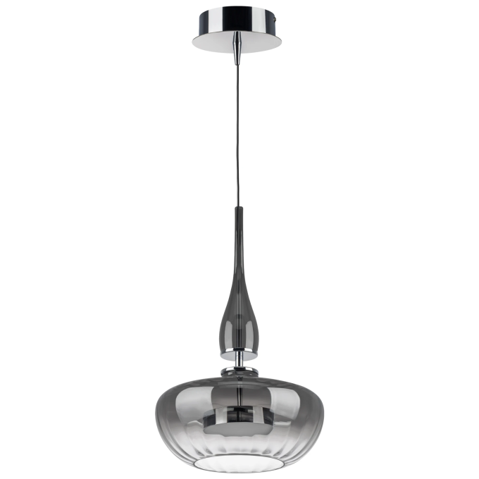 Люстра LIGHTSTAR ASTRA LED 12W LM 3000K хром/дымчатый 804401