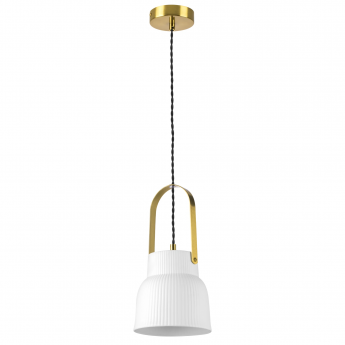 Люстра LIGHTSTAR CERAMO 799013 1х12W E27 латунь/белый