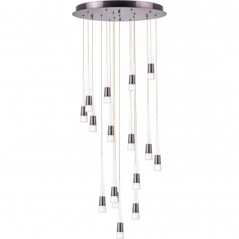 Люстра LIGHTSTAR CONE 757161 LED 80W 3000K бронза/белый/прозрачный Люстра LIGHTSTAR CONE 757161 LED 80W 3000K бронза/белый/прозрачный