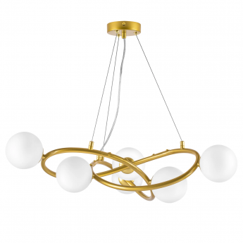 Люстра LIGHTSTAR GLOBO 799063 6х6W (led) G9 золото/белый