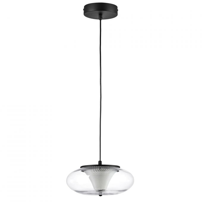 Люстра LIGHTSTAR PALERMO 8W LED 350LM G 3000K черный/прозрачный 612117 Люстра LIGHTSTAR PALERMO 8W LED 350LM G 3000K черный/прозрачный 612117