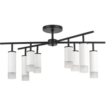 Люстра LIGHTSTAR RULLO 8х50W GU10 черный/белый, белые плафоны