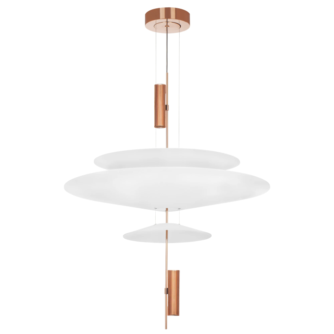 Люстра LIGHTSTAR VIOLA LED 3x6W 3000K розовое золото/белый 814532