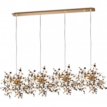 Подвес четверной линейный LIGHTSTAR EXTRA L4PL721132 5W(led) G9 (721132 - 4 + 572142 -1) золото