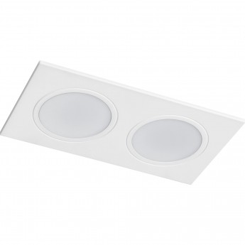 Рамка LIGHTSTAR PIANO 2x QUAD 012826 PVC для LED-модулей 941хх и LED-ламп D50мм IP65 белый