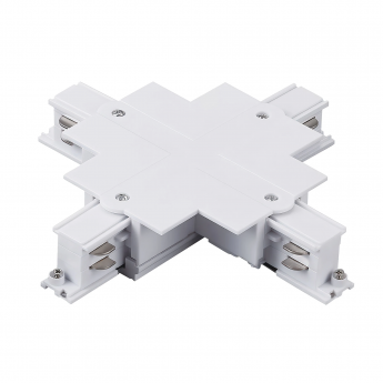 Соединение крестовое LIGHTSTAR 503146-R QUATTRO встраиваемое с подводом питания к треку 5030xx-R БЕЛЫЙ