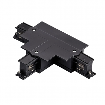 Соединение тройное левое LIGHTSTAR 503137-RPSL QUATTRO перекидное встраиваемое с подводом питания к треку 5030xx-R ЧЕРНЫЙ