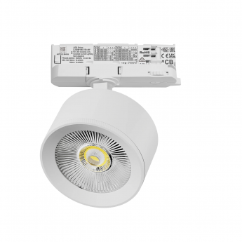 Светильник для трековой системы LIGHTSTAR ALTA PRO A5536QT Quattro LED 15W 1700LM 36G БЕЛЫЙ 3000K с адаптером (215536 + 594036)